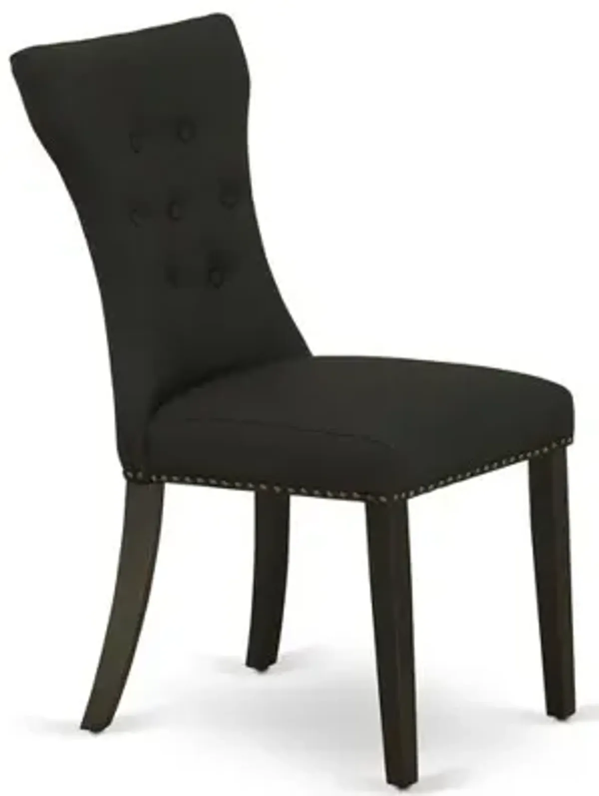 East West Furniture Dining Chair Black, GAP1T24