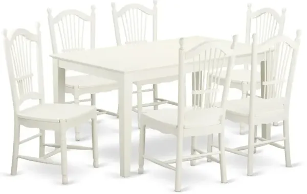 Dining Room Set Linen White