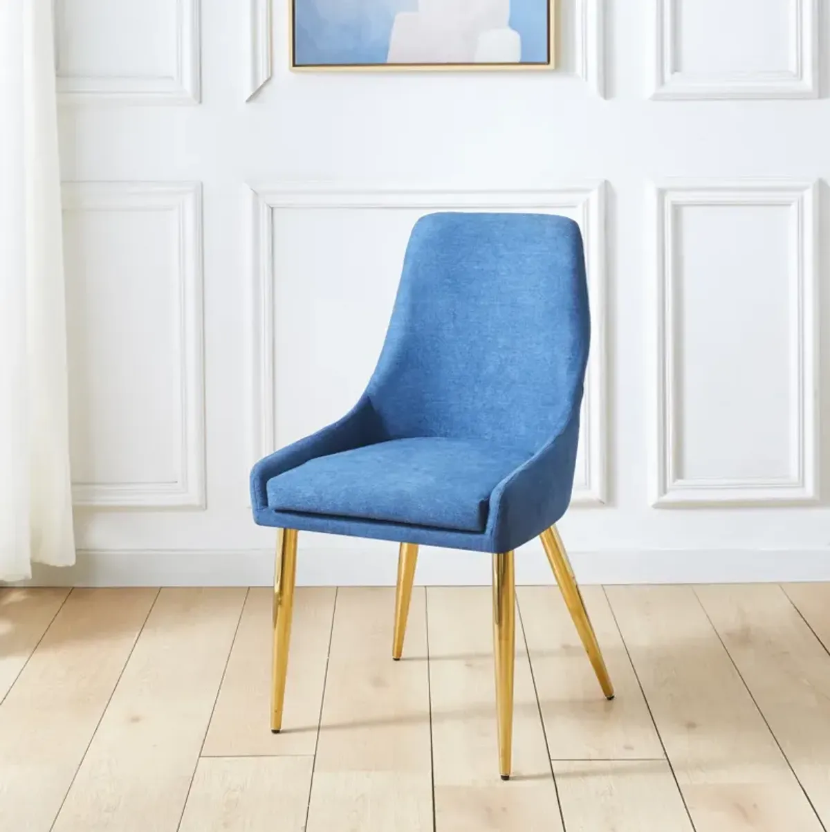 Streamdale Upholstered Dining Chairs Set of 2 with Stainless Steel Legs