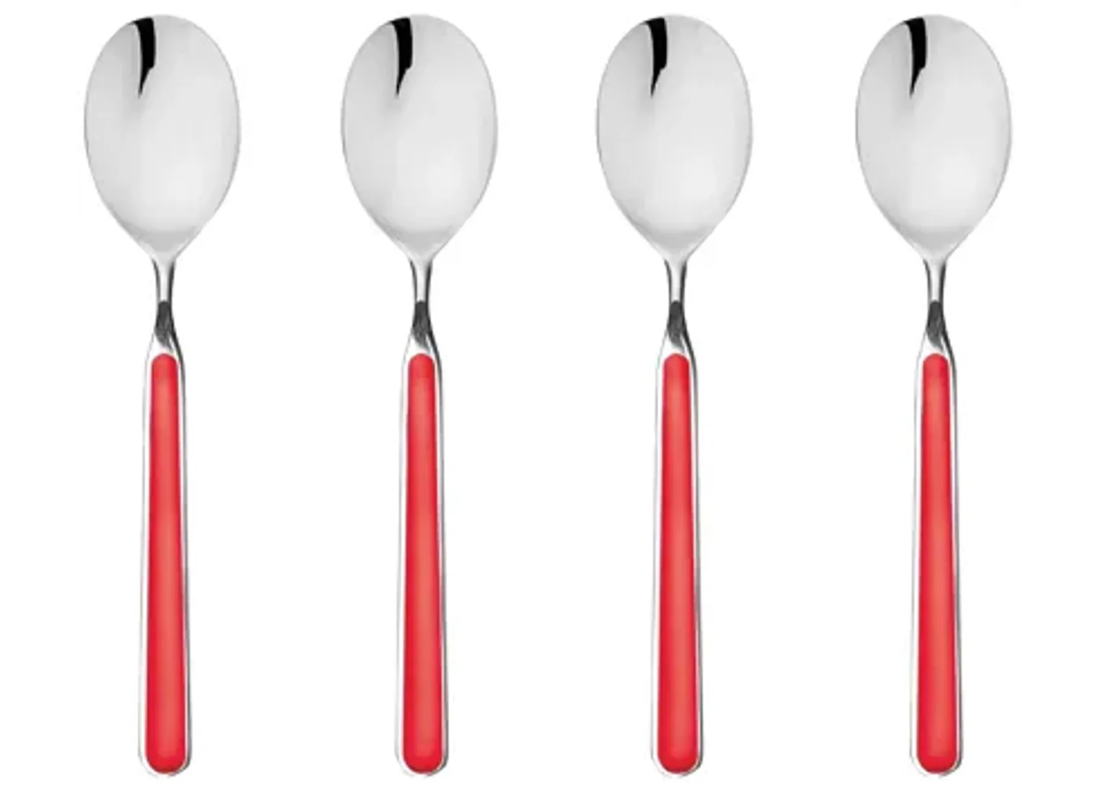 Fantasia 4-Piece Coffee Spoon Set in Red