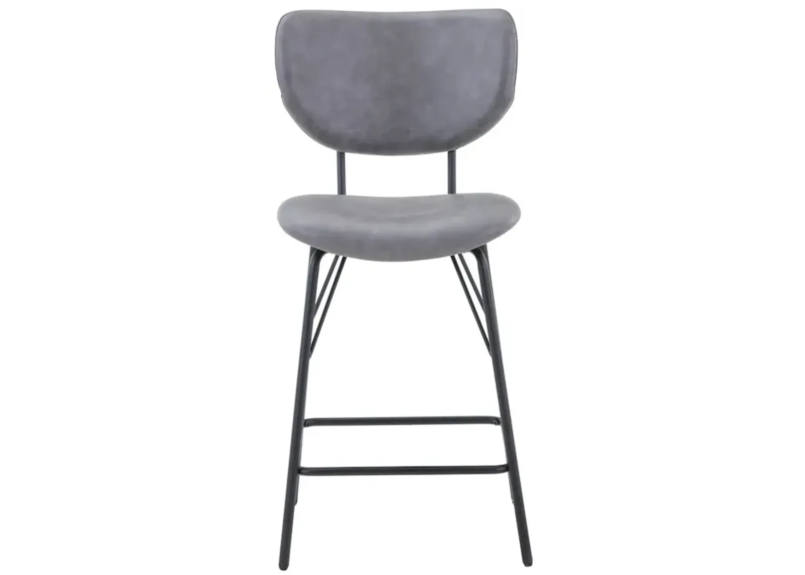 Jofran Modern Faux Leather Split-Back Upholstered Counter Height Barstool (Set of 2)