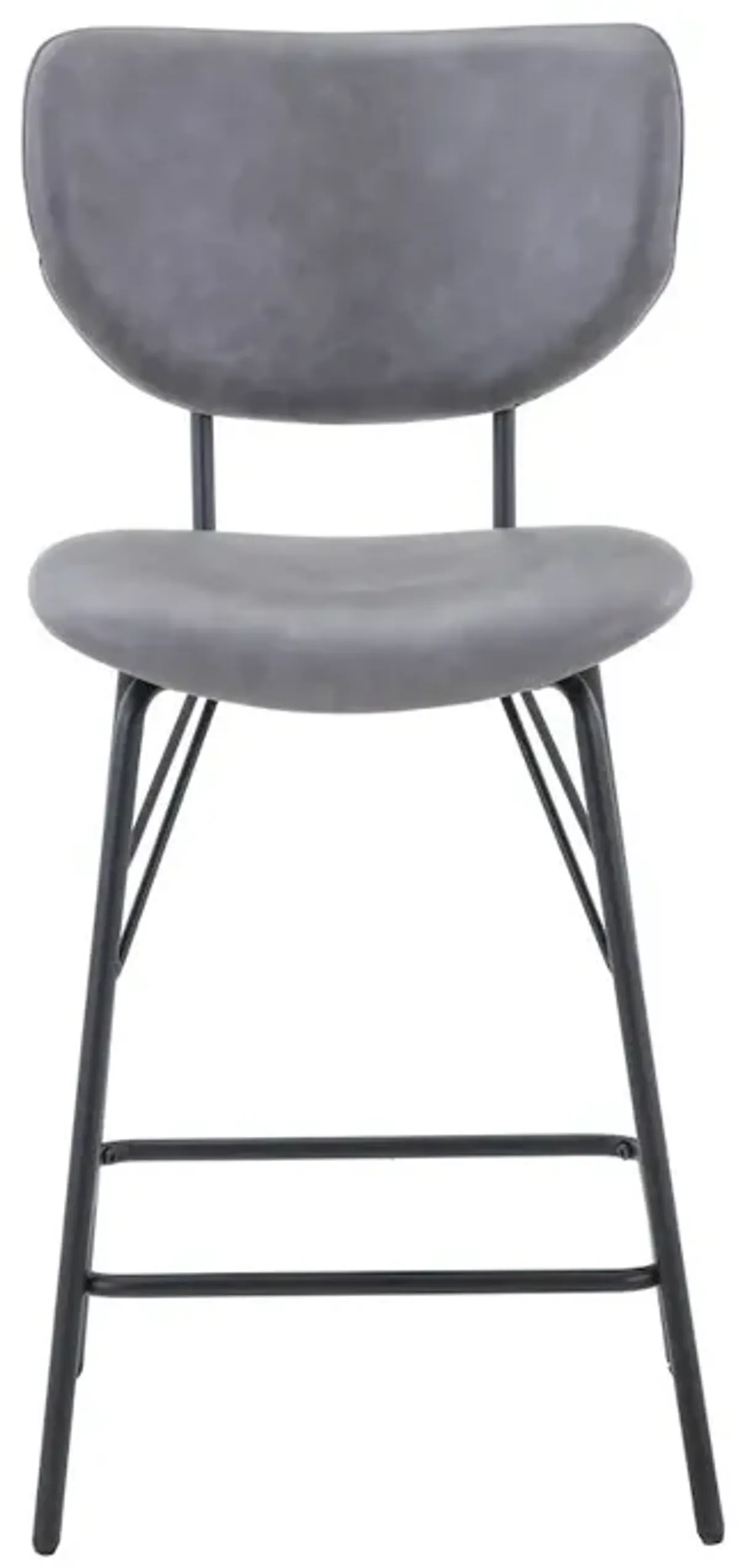 Jofran Modern Faux Leather Split-Back Upholstered Counter Height Barstool (Set of 2)