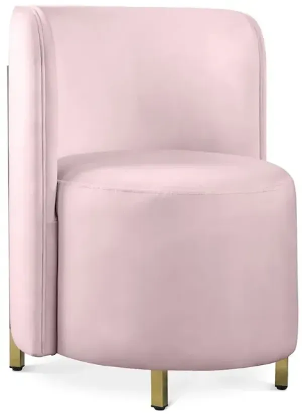 Meridian Furniture Rotunda Pink Velvet Accent Chair