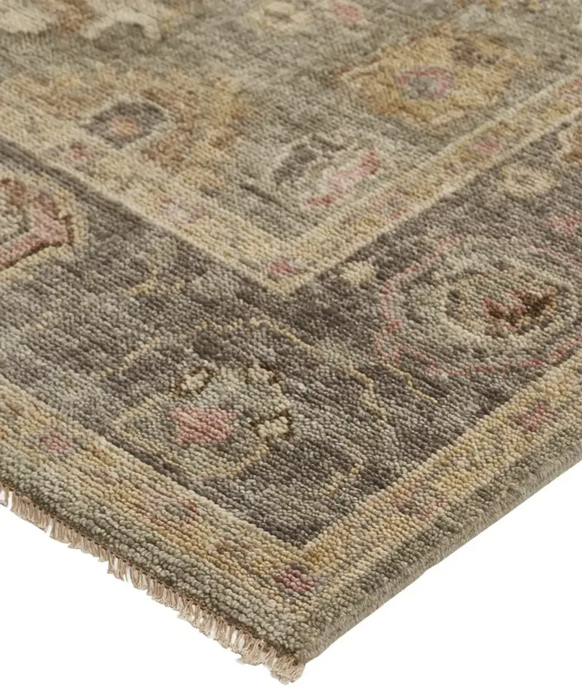 Carrington 6504F Gray/Gold/Pink 2'6" x 8' Rug