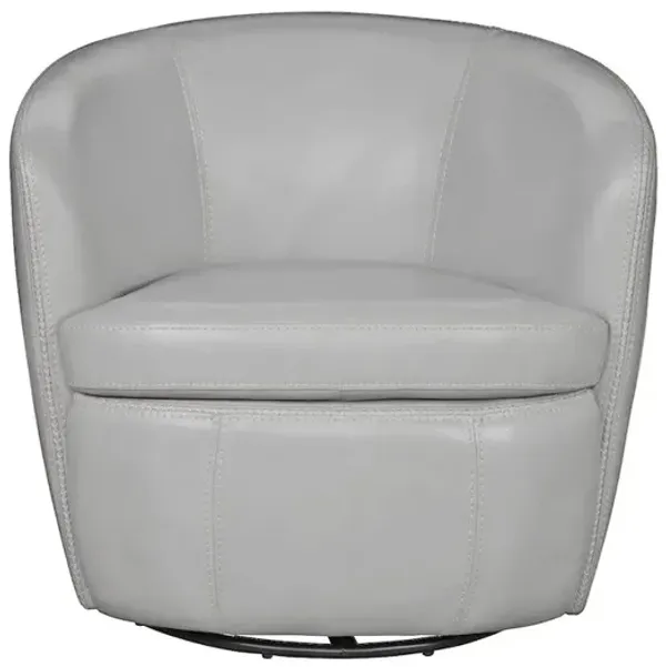 Parker Living Steamboat Ice 100% Italian Leather Swivel Club Chair