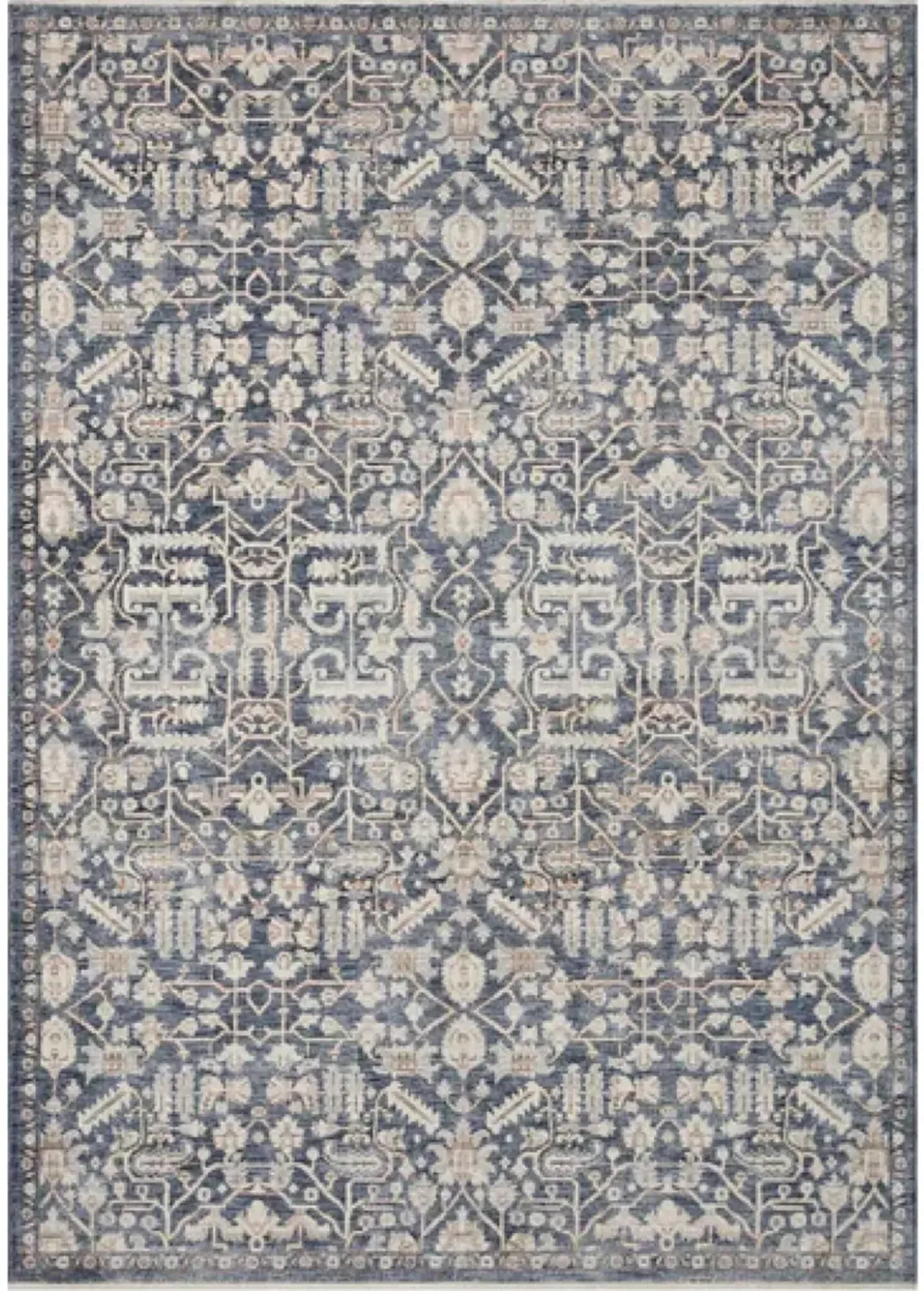 Zuma ZUM02 Blue/Ivory 2'7" x 7'9" Runner Rug by Amber Lewis x Loloi