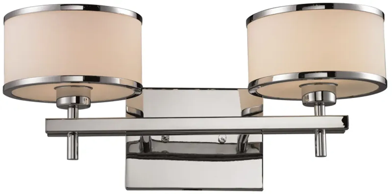 Utica 2 light silver Vanity Light