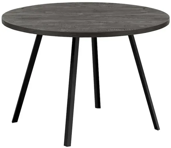 Dining Table, 48 Round, Small, Kitchen, Dining Room, Black Laminate, Black