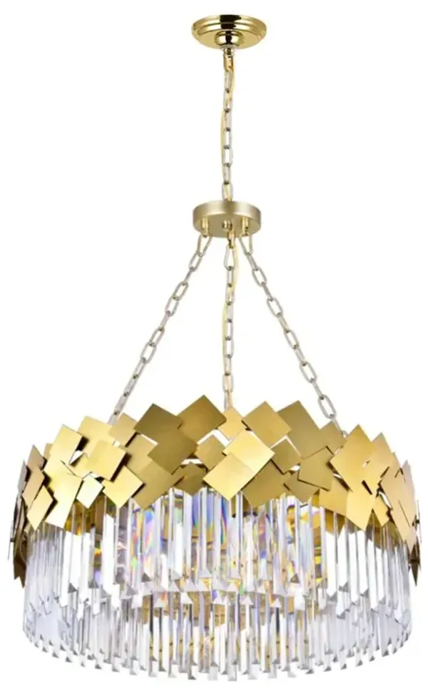 CWI Lighting Panache 8 Light Down Chandelier With Medallion Gold Finish