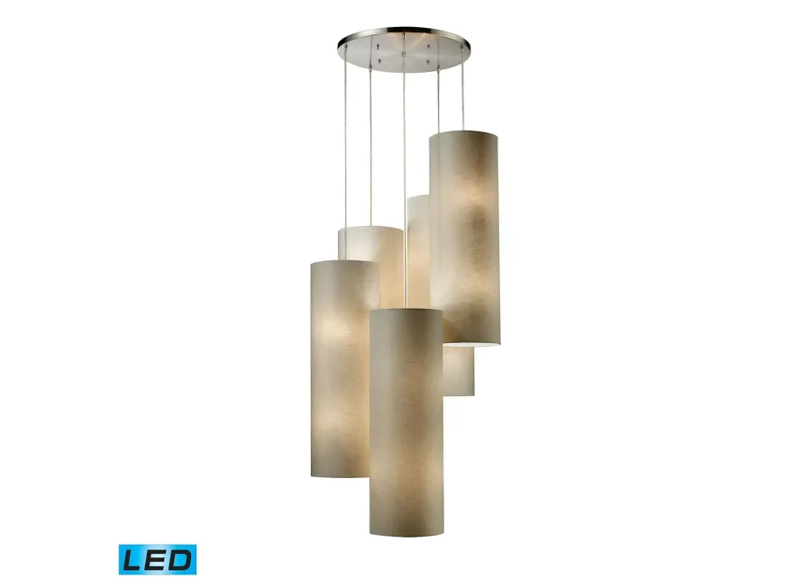 Fabric Cylinders LED Pendant