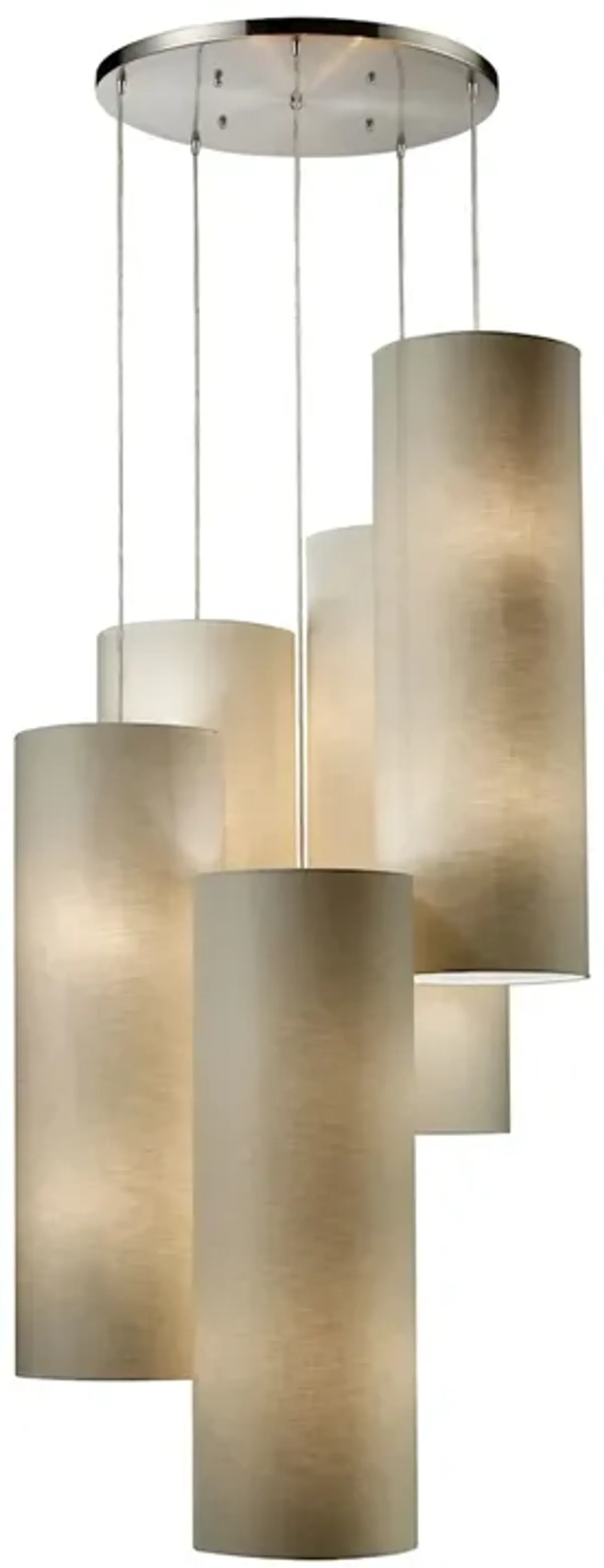 Fabric Cylinders LED Pendant