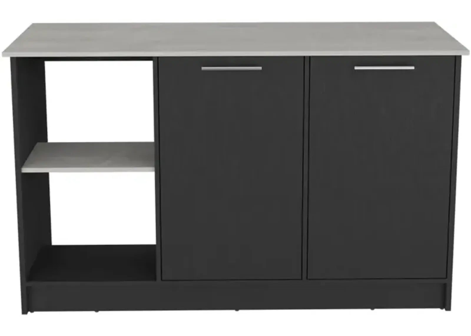 Kitchen Island Padua, Kitchen, Black / Onyx