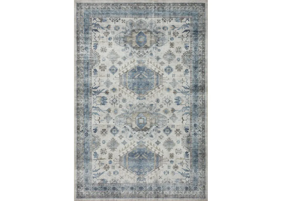 Heidi HEI04 Ivory/Ocean 3'6" x 5'6" Rug by Loloi II