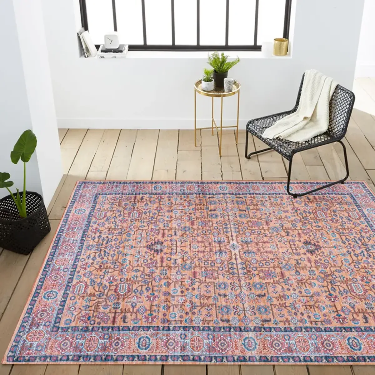 Kemer All Over Persian Washable Indoor/Outdoor Area Rug