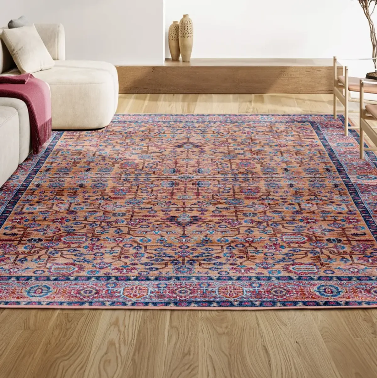 Kemer All Over Persian Washable Indoor/Outdoor Area Rug