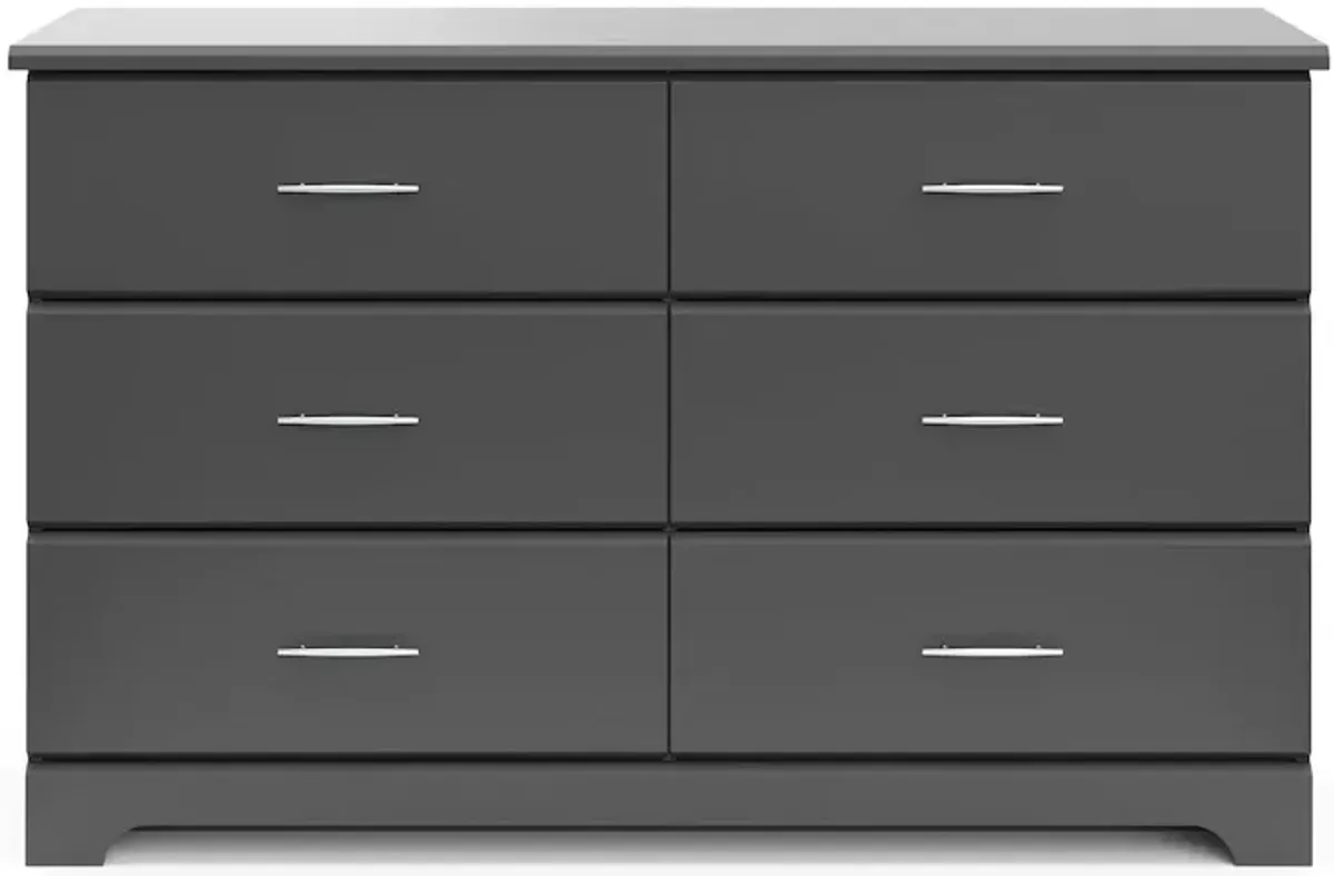 Storkcraft Brookside 6 Drawer Double Dresser (Pebble Gray)