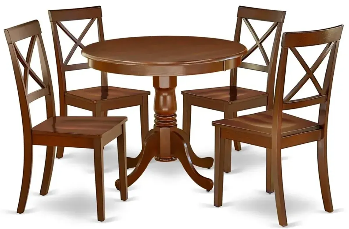 Dining Room Set Mahogany, ANBO5-MAH-W