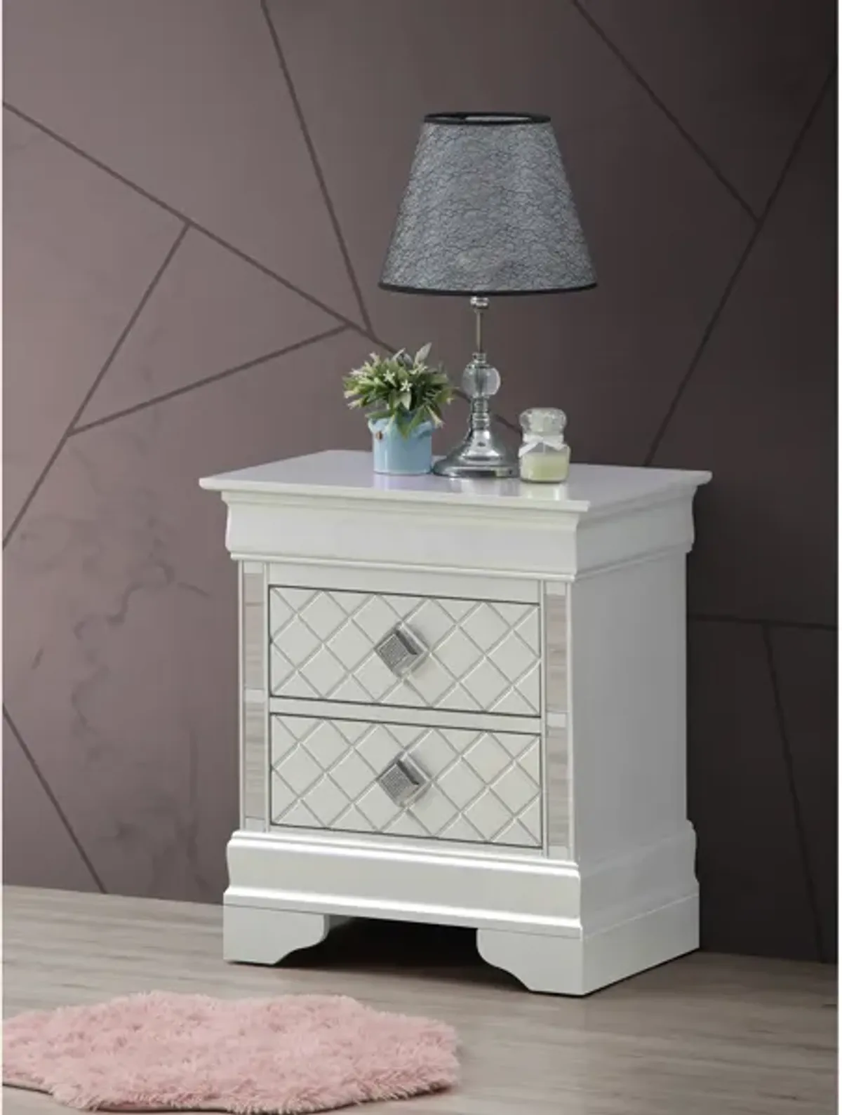 Verona 2-Drawer Nightstand (24 in. H x 16 in. W x 21 in. D)