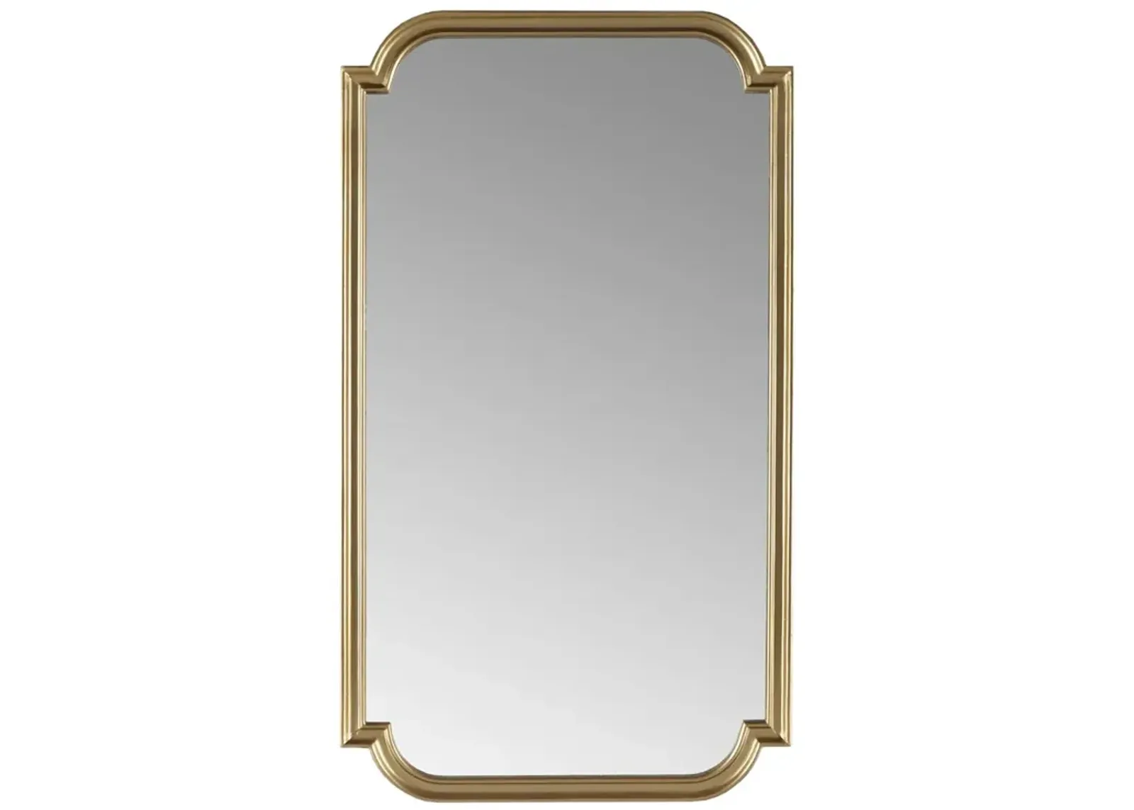 Gracie Mills Agnes Rectangular Wall Mirror with Scalloped Corners