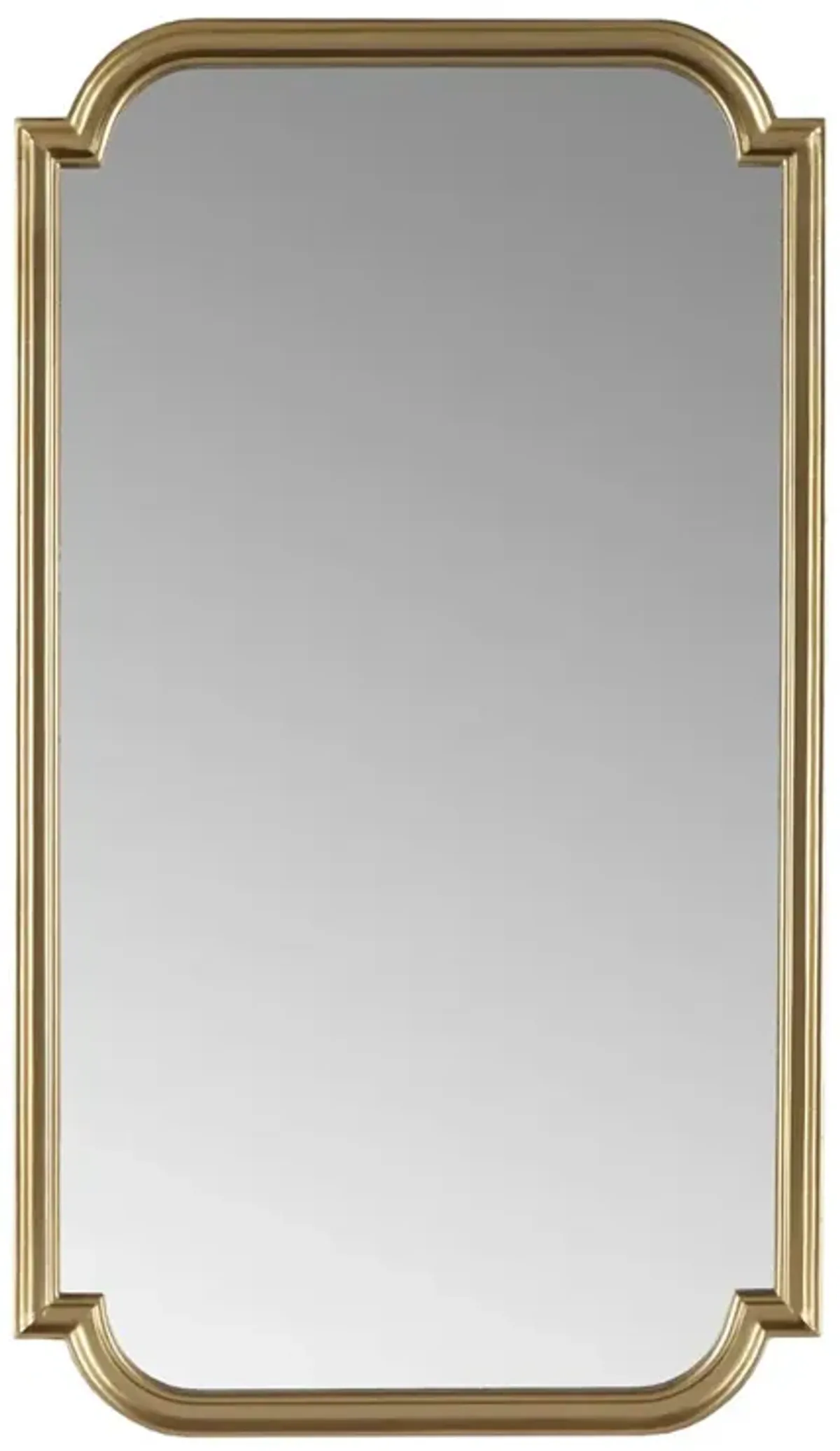 Gracie Mills Agnes Rectangular Wall Mirror with Scalloped Corners