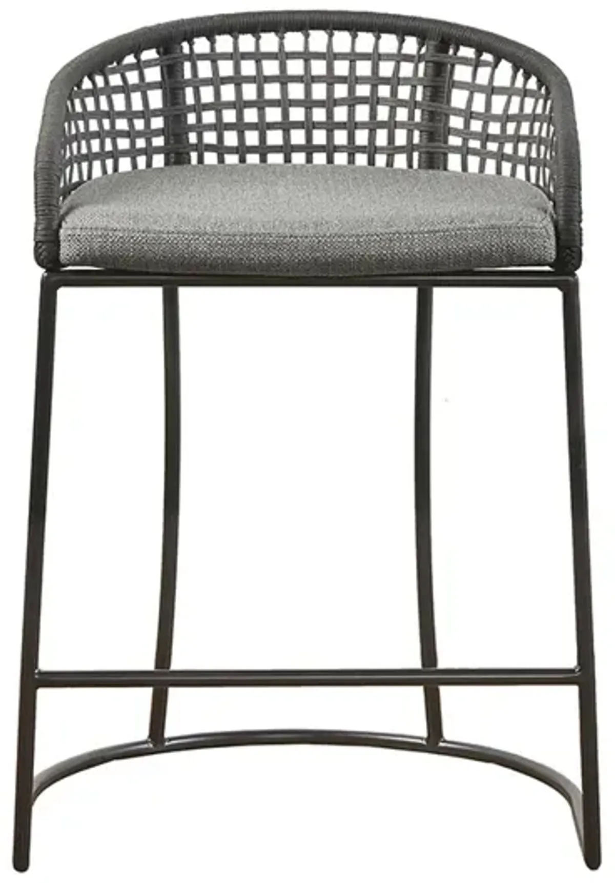 Gracie Mills Stephan Woven Rope Back Counter Stool 25"