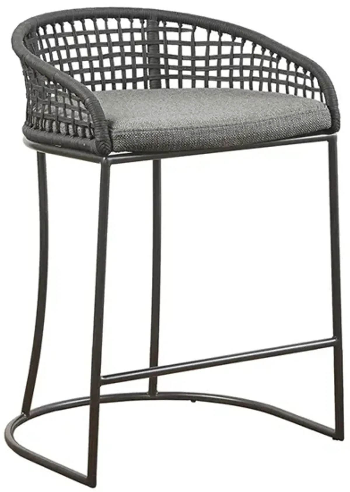 Gracie Mills Stephan Woven Rope Back Counter Stool 25"