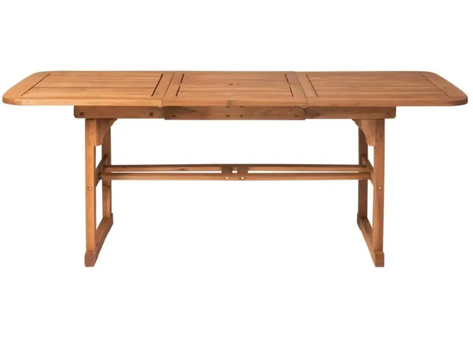 Belen Kox Brown Acacia Hardwood Extendable Dining Table, Belen Kox