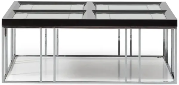 Michael Amini Carmela Cocktail Table - Glossy  Charcoal Sand
