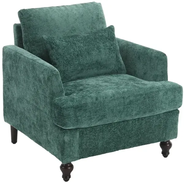 Clihome Wood Frame Armchair,  Modern Accent Chair Lounge Chair for Living Room