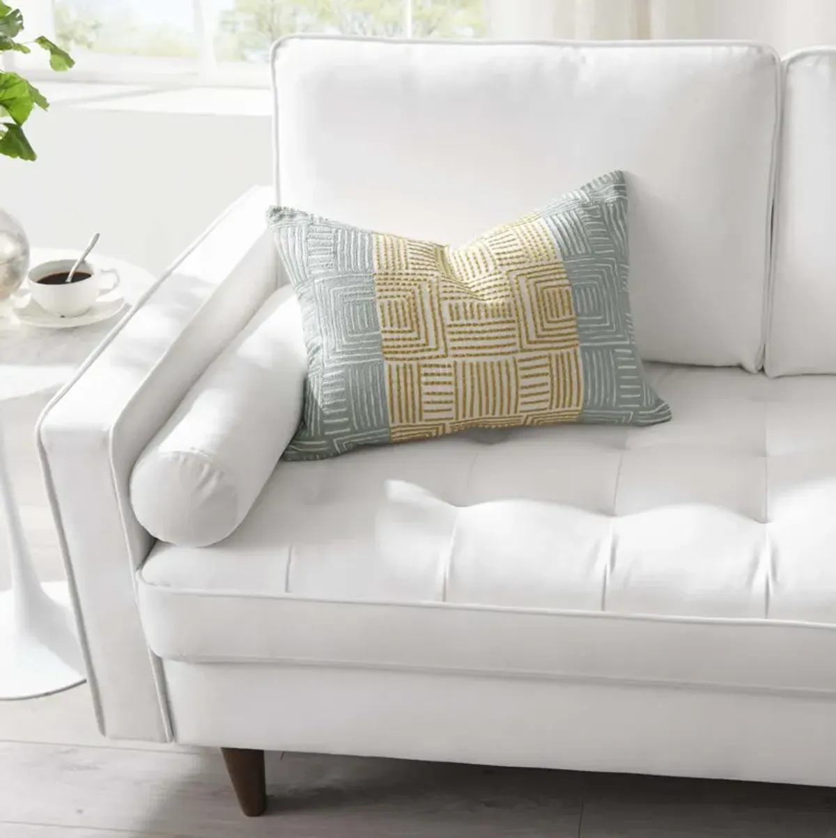 Valour Performance Velvet Loveseat White