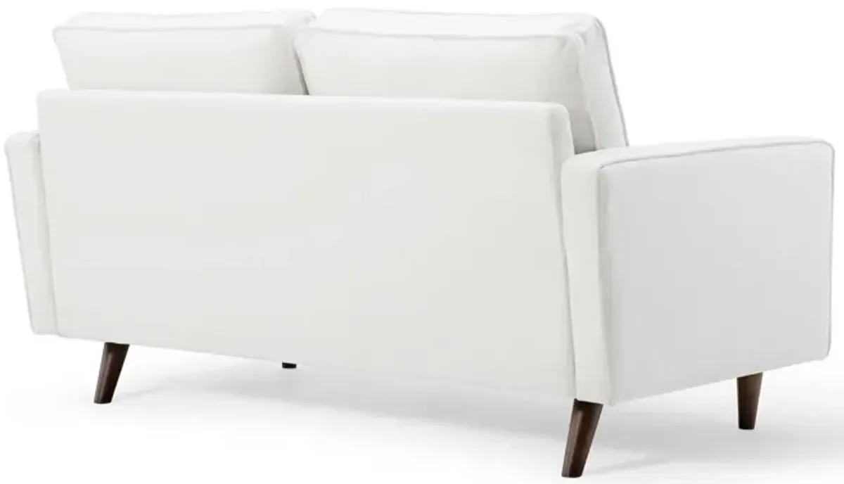 Valour Performance Velvet Loveseat White