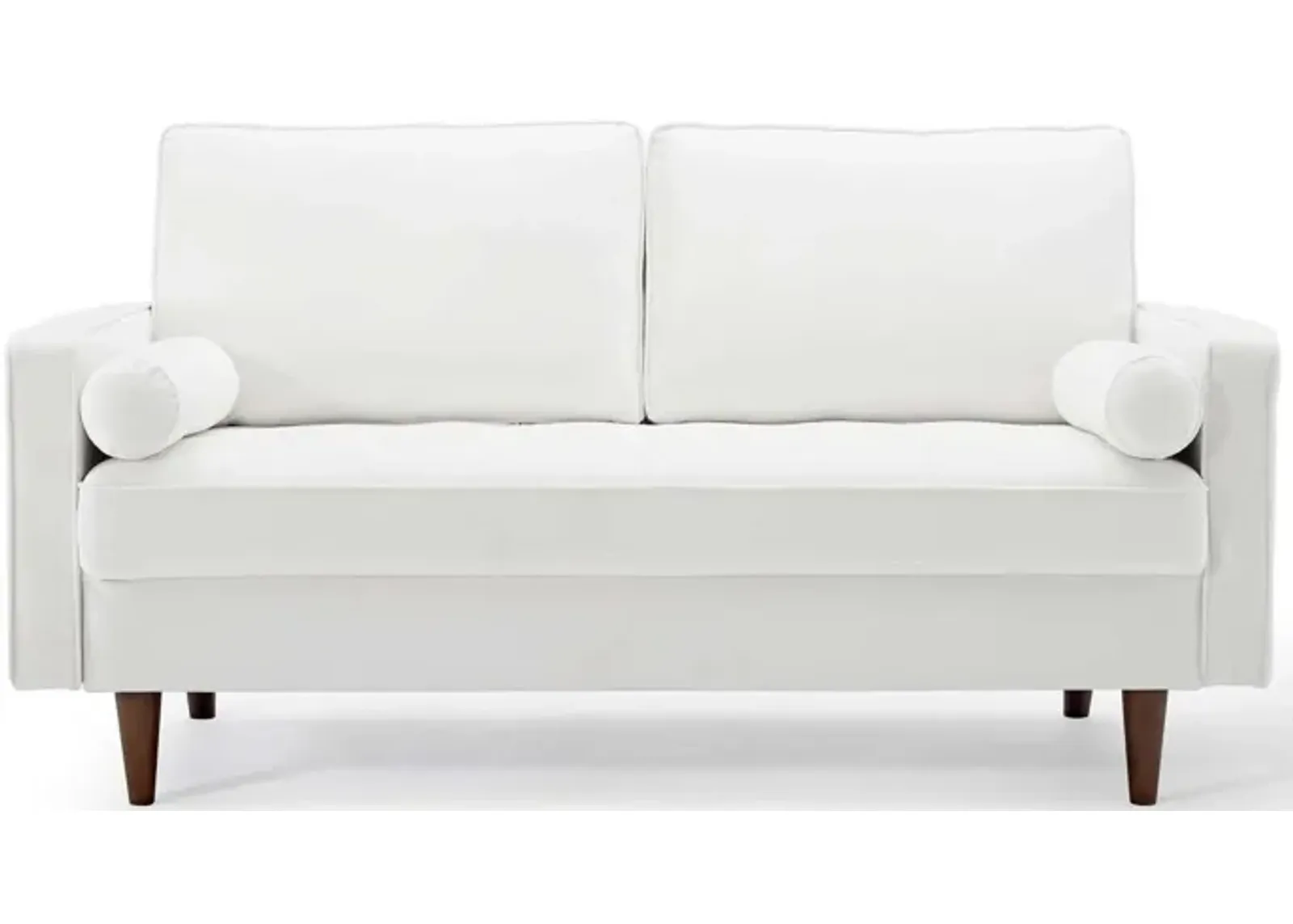 Valour Performance Velvet Loveseat White