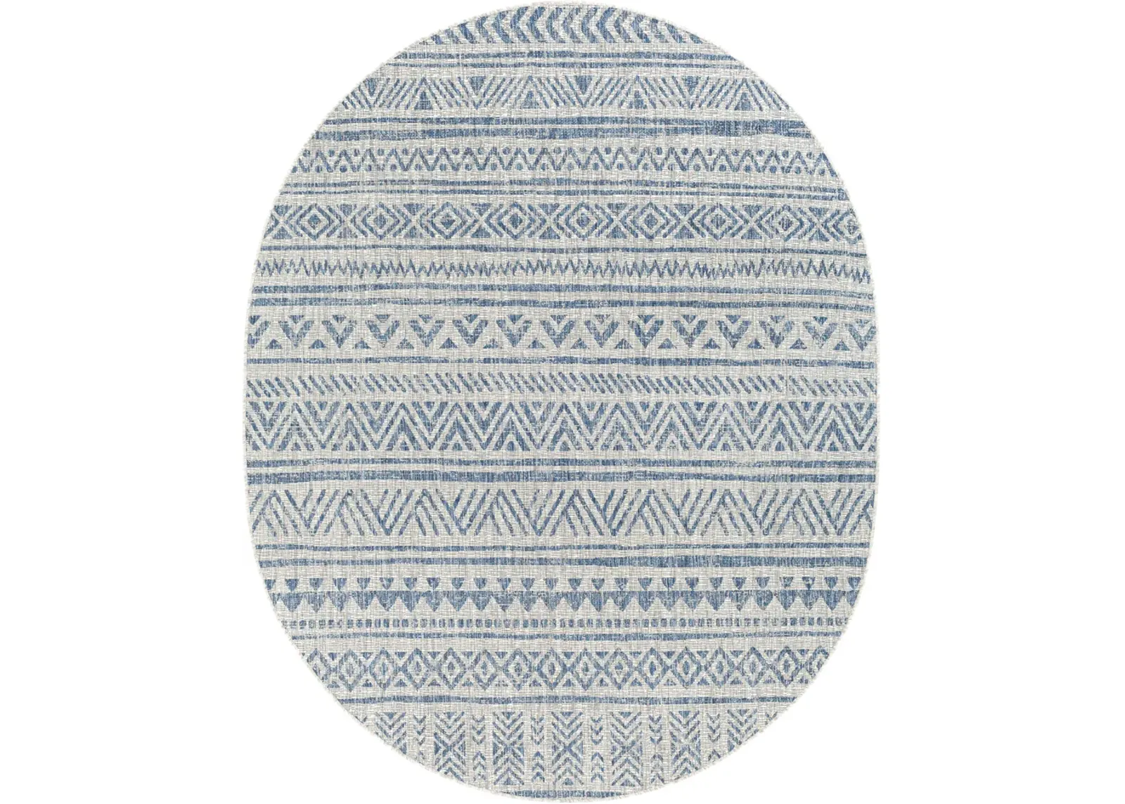 Eagean EAG-2347 6'7' x 9' Oval Blue Rug