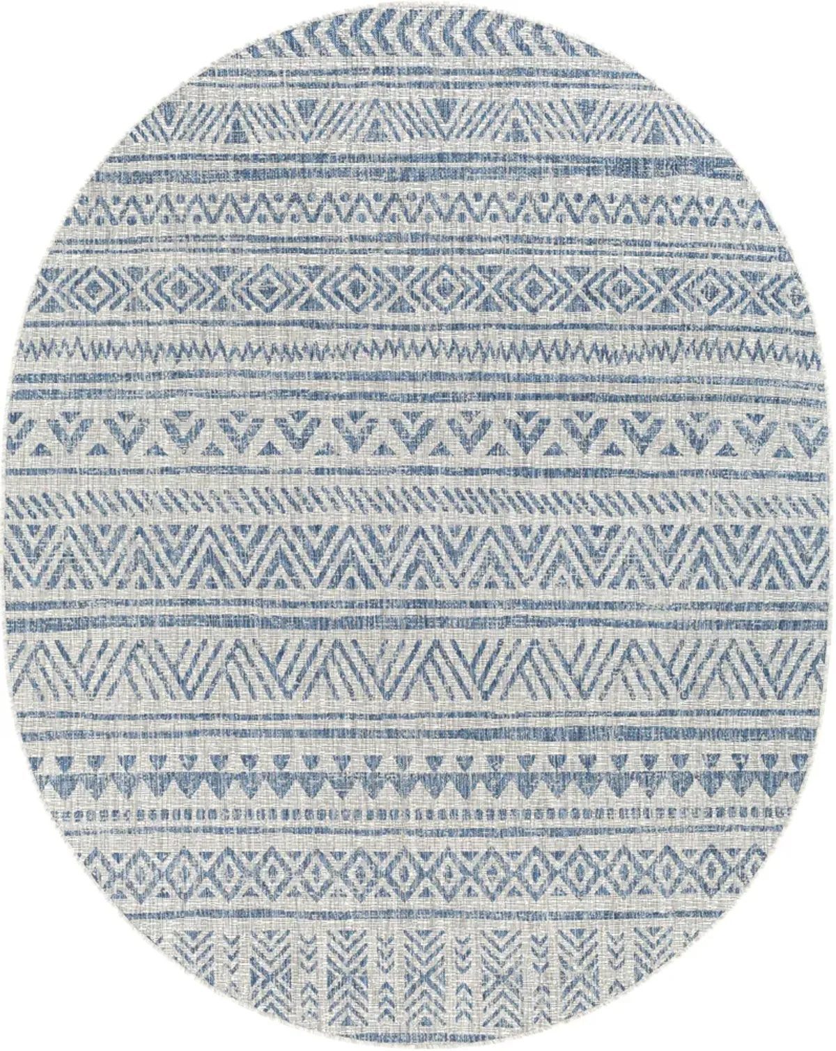 Eagean EAG-2347 6'7' x 9' Oval Blue Rug