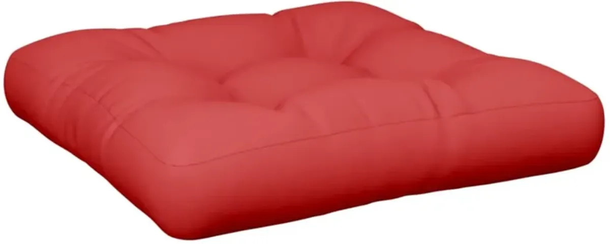 vidaXL Pallet Cushion Red 19.7"x19.7"x4.7" - Hollow Fiber Filled, Weather-Resistant Polyester for Garden/Patio Furniture & Indoor Sofa Seating