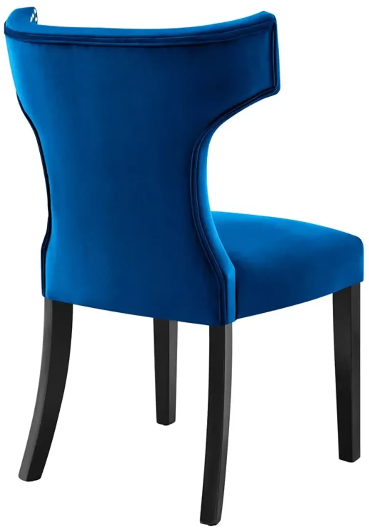 Curve Performance Velvet Dining Chairs - Set of 2