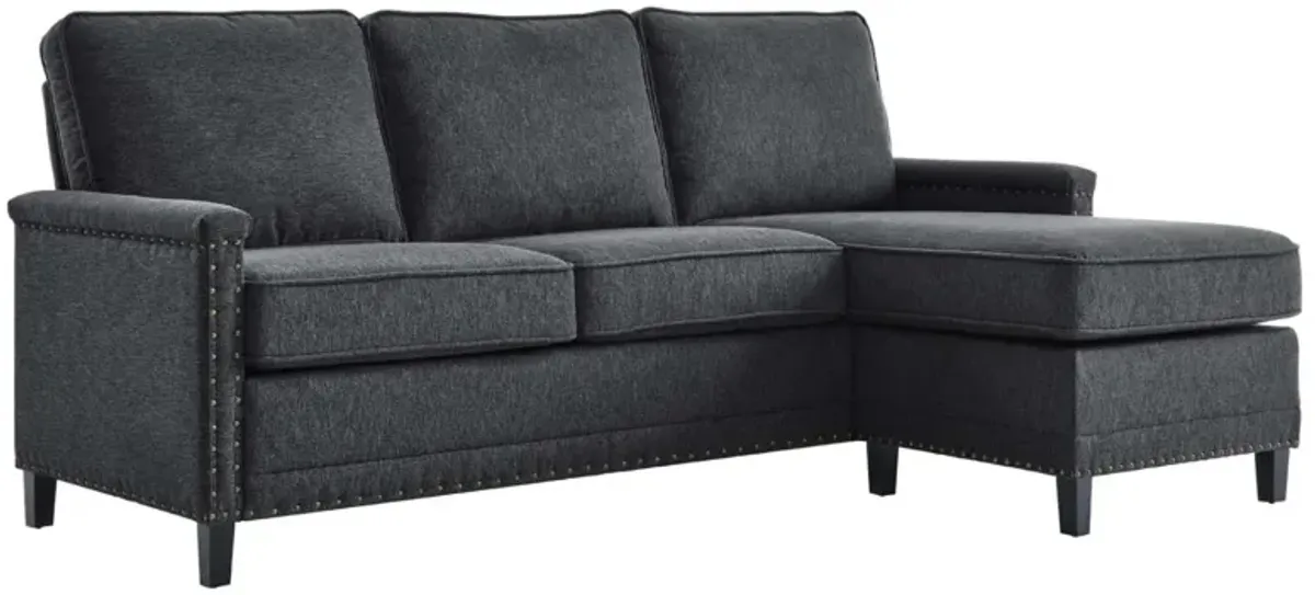 Modway Ashton, Sectional Sofa, Charcoal