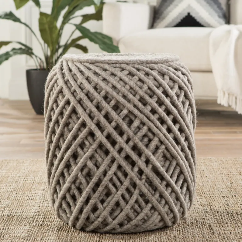 SCANDINAVIA POUF CYL ASH