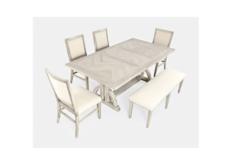 Jofran Fairview Distressed Acacia Dining Base in Ash