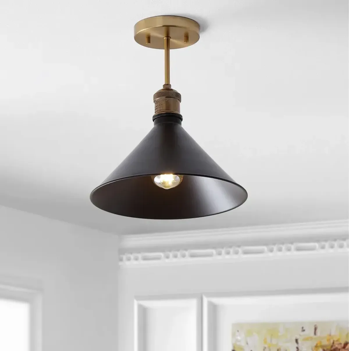 Nick Metal LED Semi Flush Mount