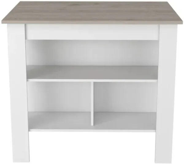 DEPOT E-SHOP Antibacterial Delos Kitchen Island