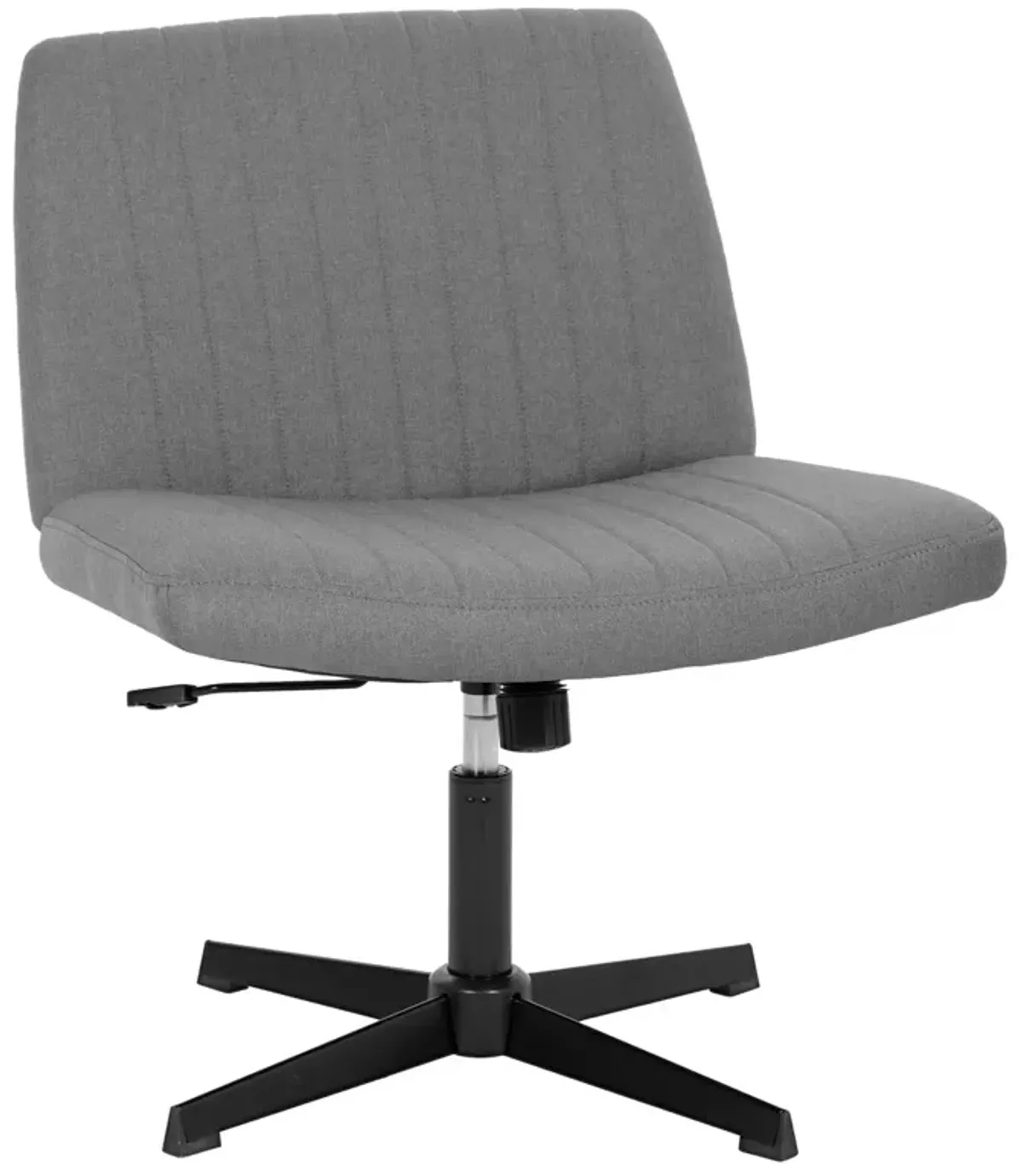 PayLessHere Criss Cross Chair Armless Office Chair No Wheels Modern Swivel Height Adjustable Ergonomic Desk Chair with Wide Seat