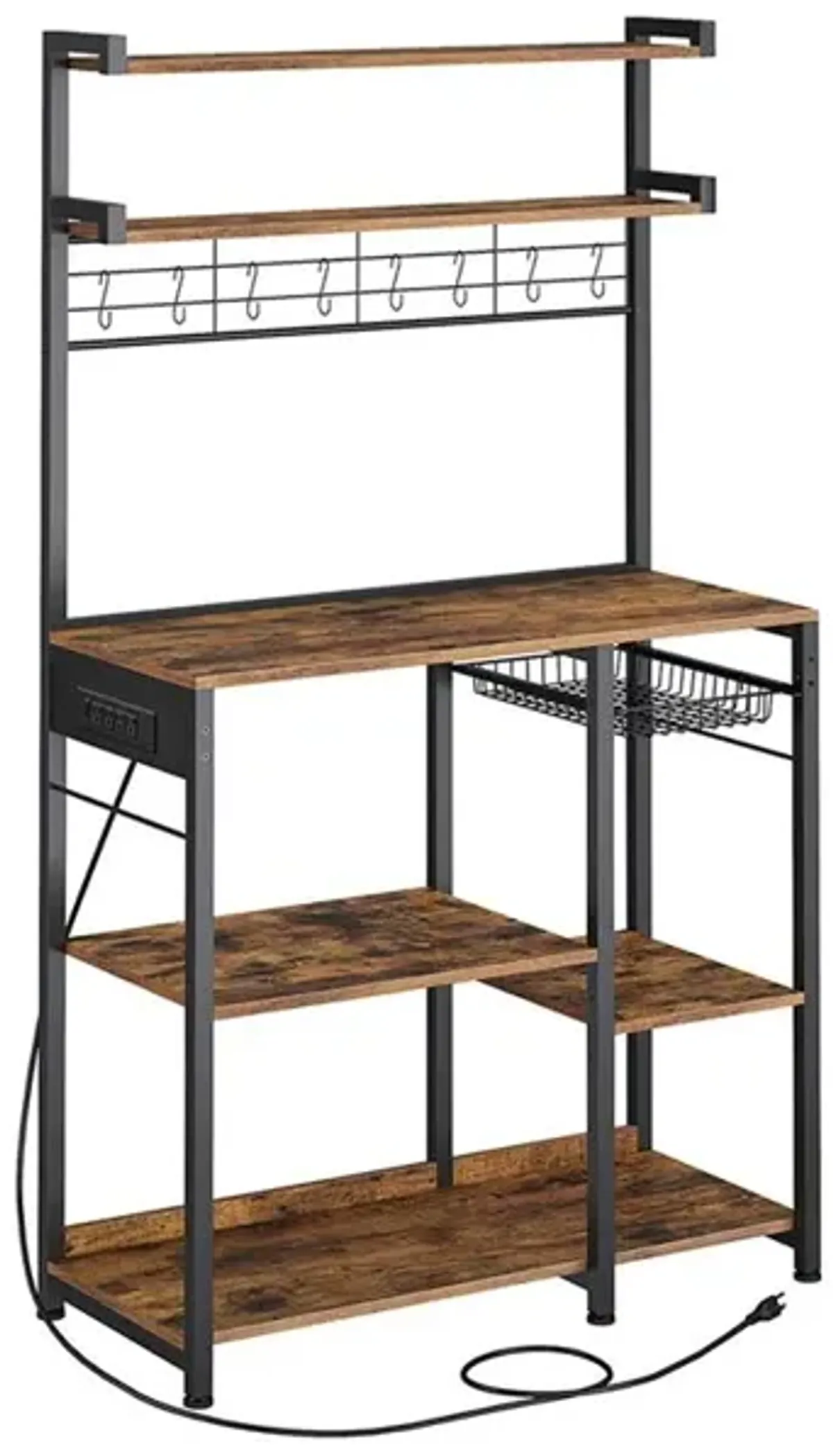 Bakers Rack with 4 AC Outlets