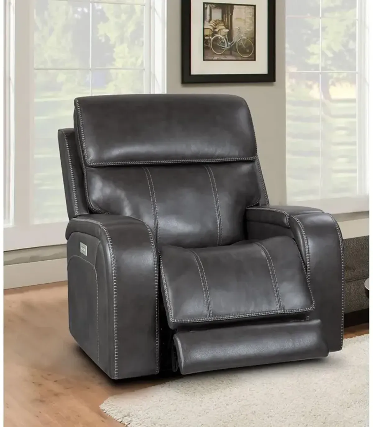 Barcalounger 9PHL-1188 Glenwood Power Recliner (Lay Flat), Steel