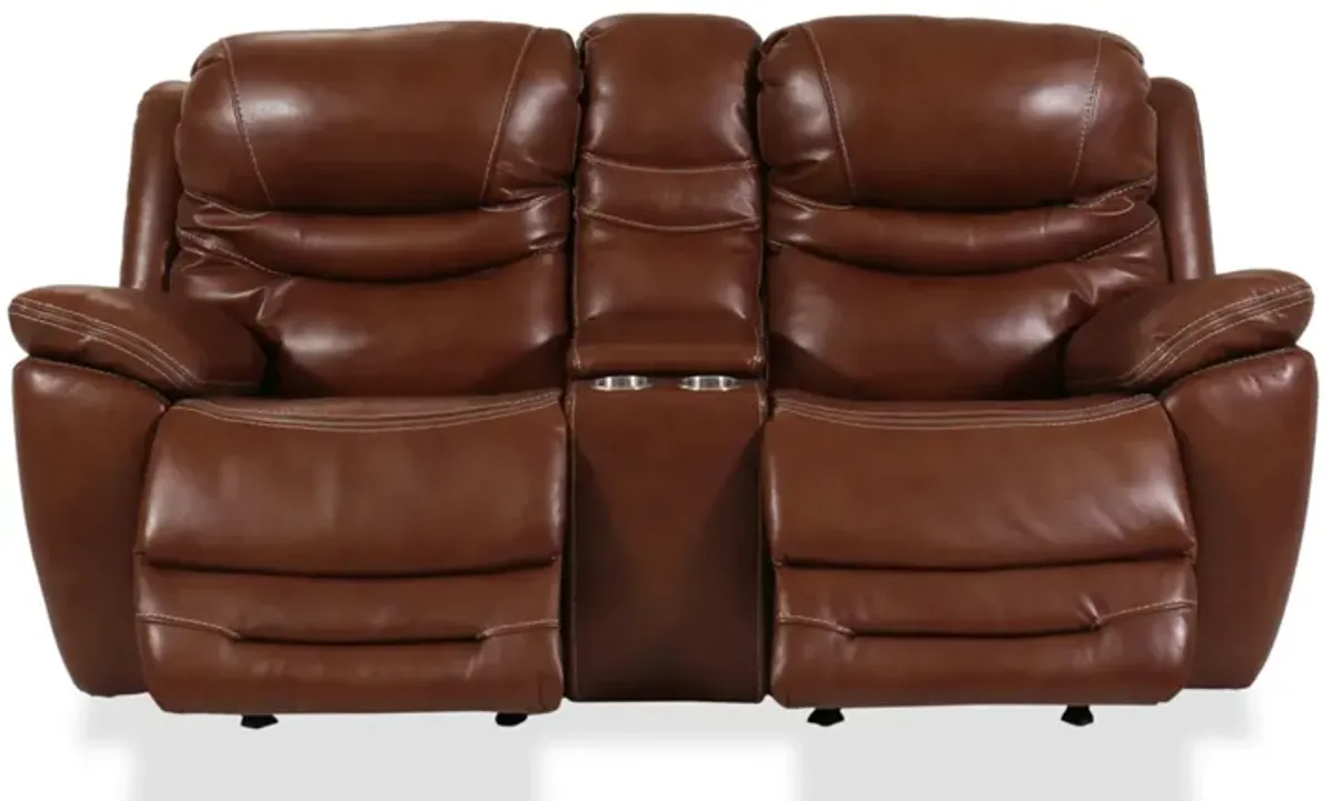 Chestnut Glider Loveseat