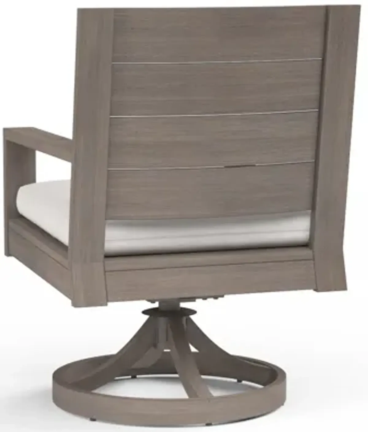 Laguna Swivel Dining Chair in Canvas Flax, No Welt