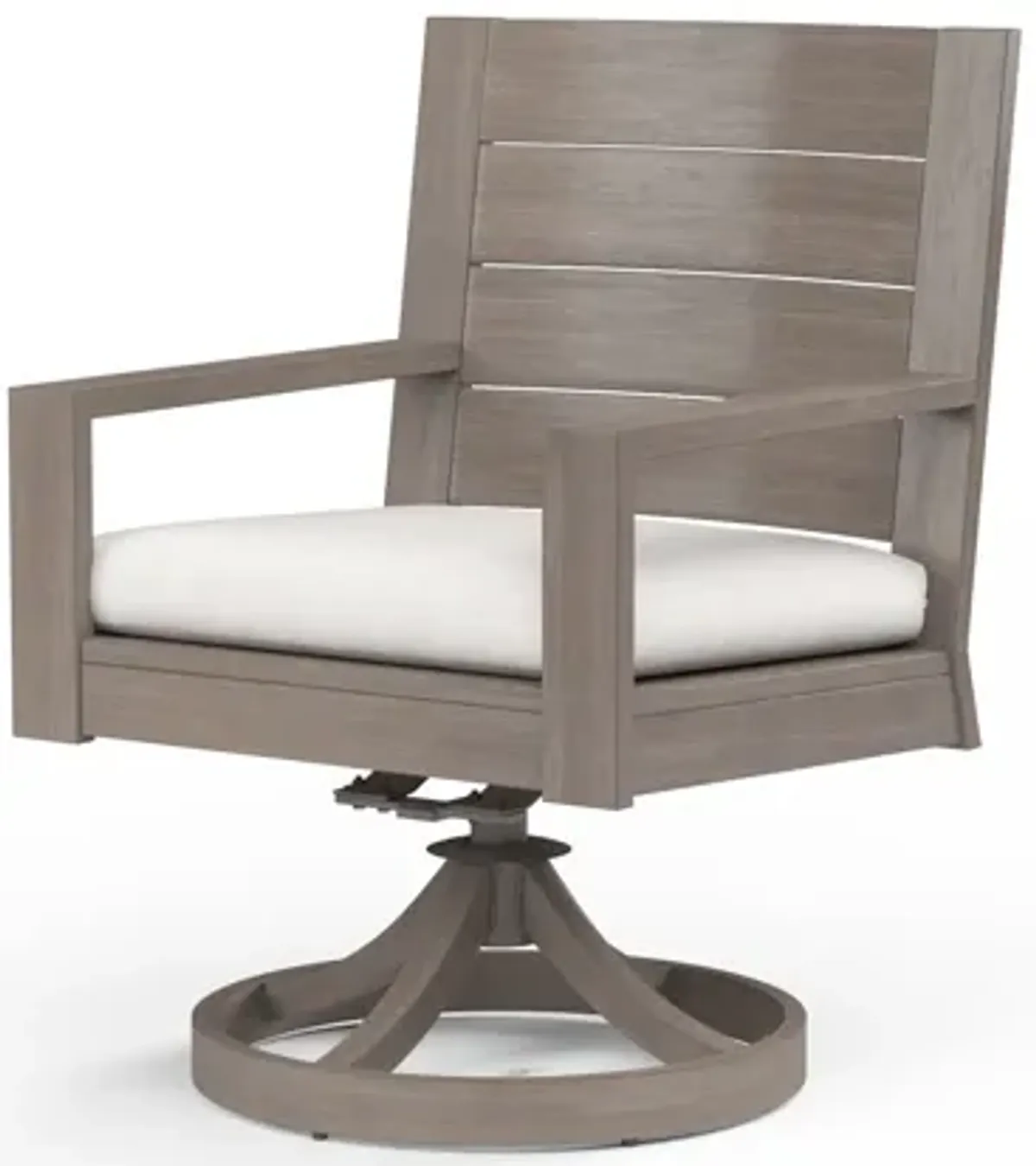 Laguna Swivel Dining Chair in Canvas Flax, No Welt