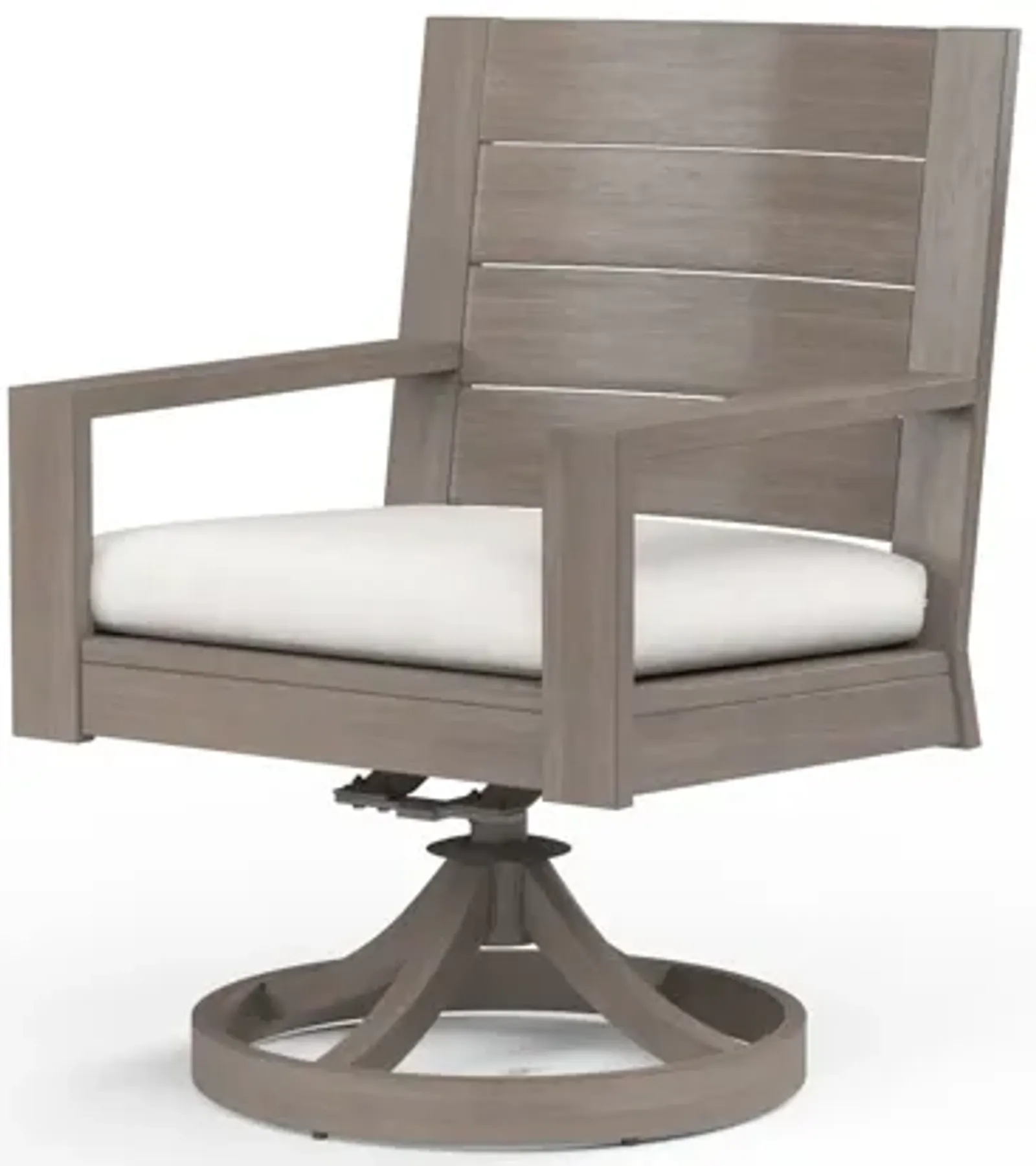 Laguna Swivel Dining Chair in Canvas Flax, No Welt