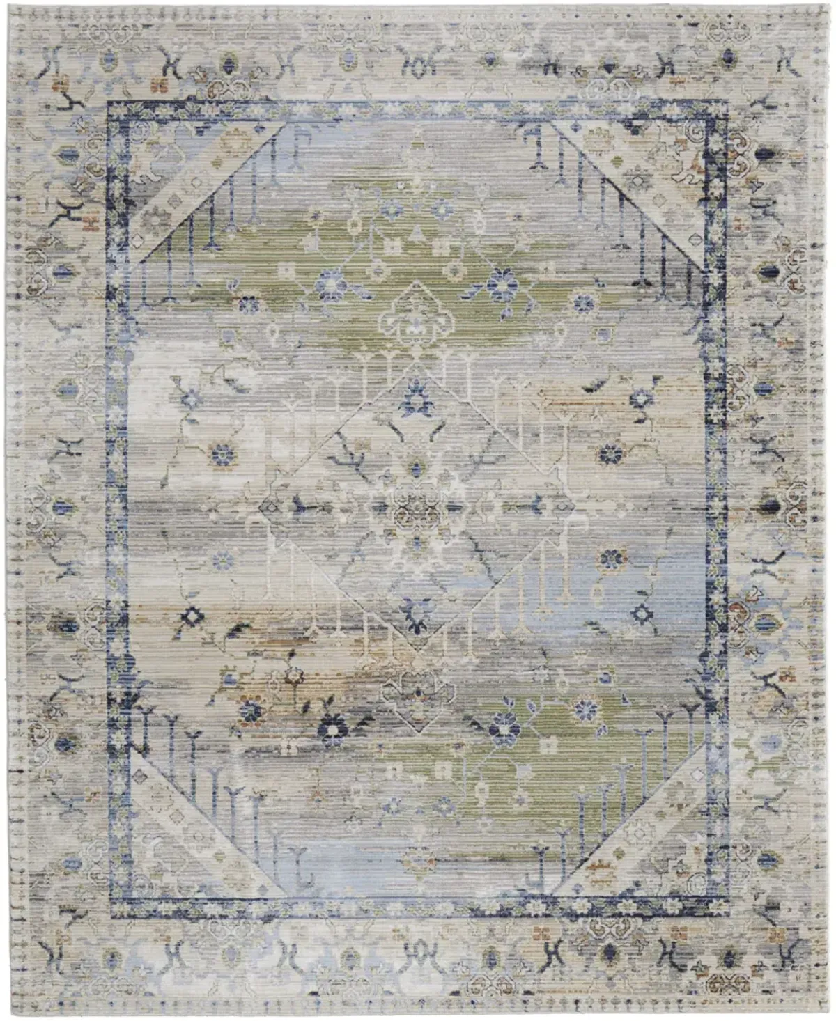 Melrose 39NZF 7'10" x 10'3" Ivory/Green/Blue Rug