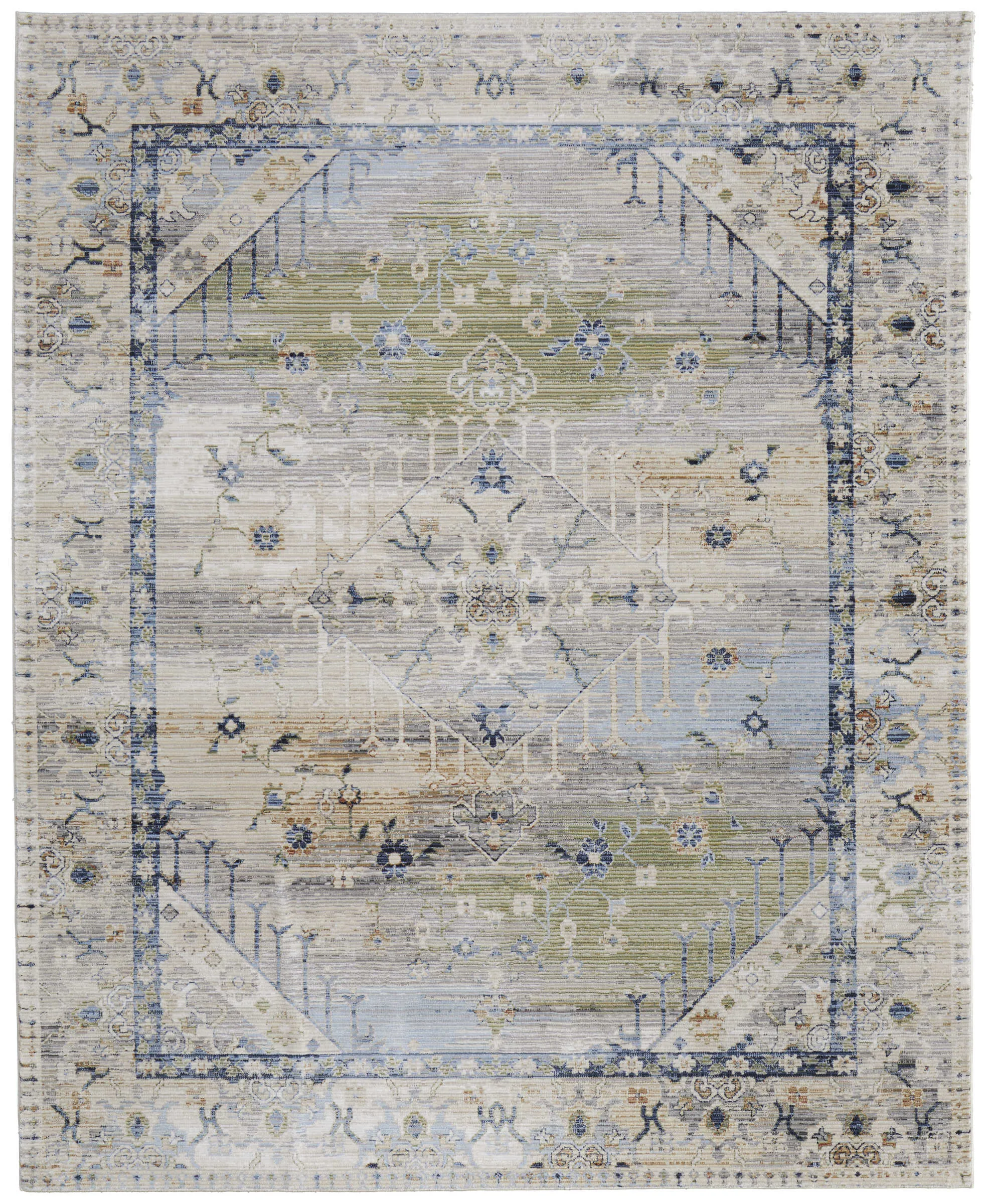 Melrose 39NZF 7'10" x 10'3" Ivory/Green/Blue Rug